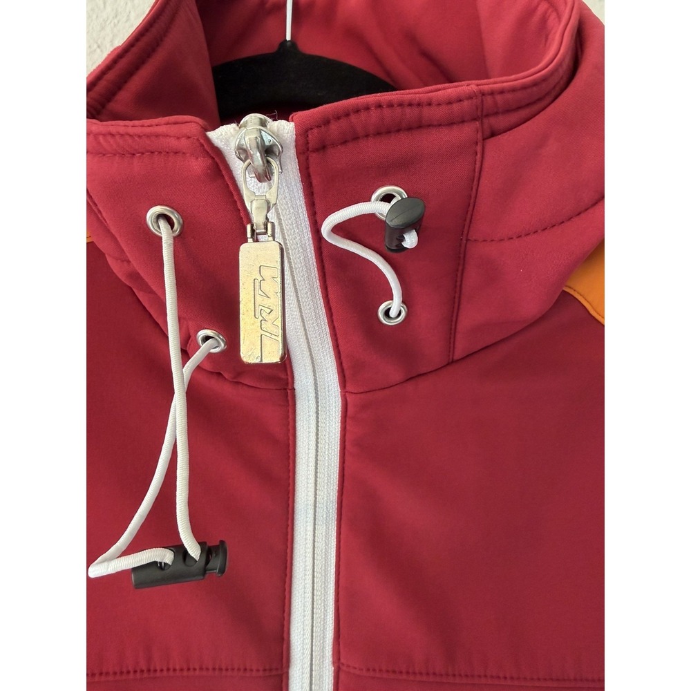 KTM Men's Racing Full Zip Jacket Red Orange Hooded Soft Shell Size Medium - Picture 5 of 10